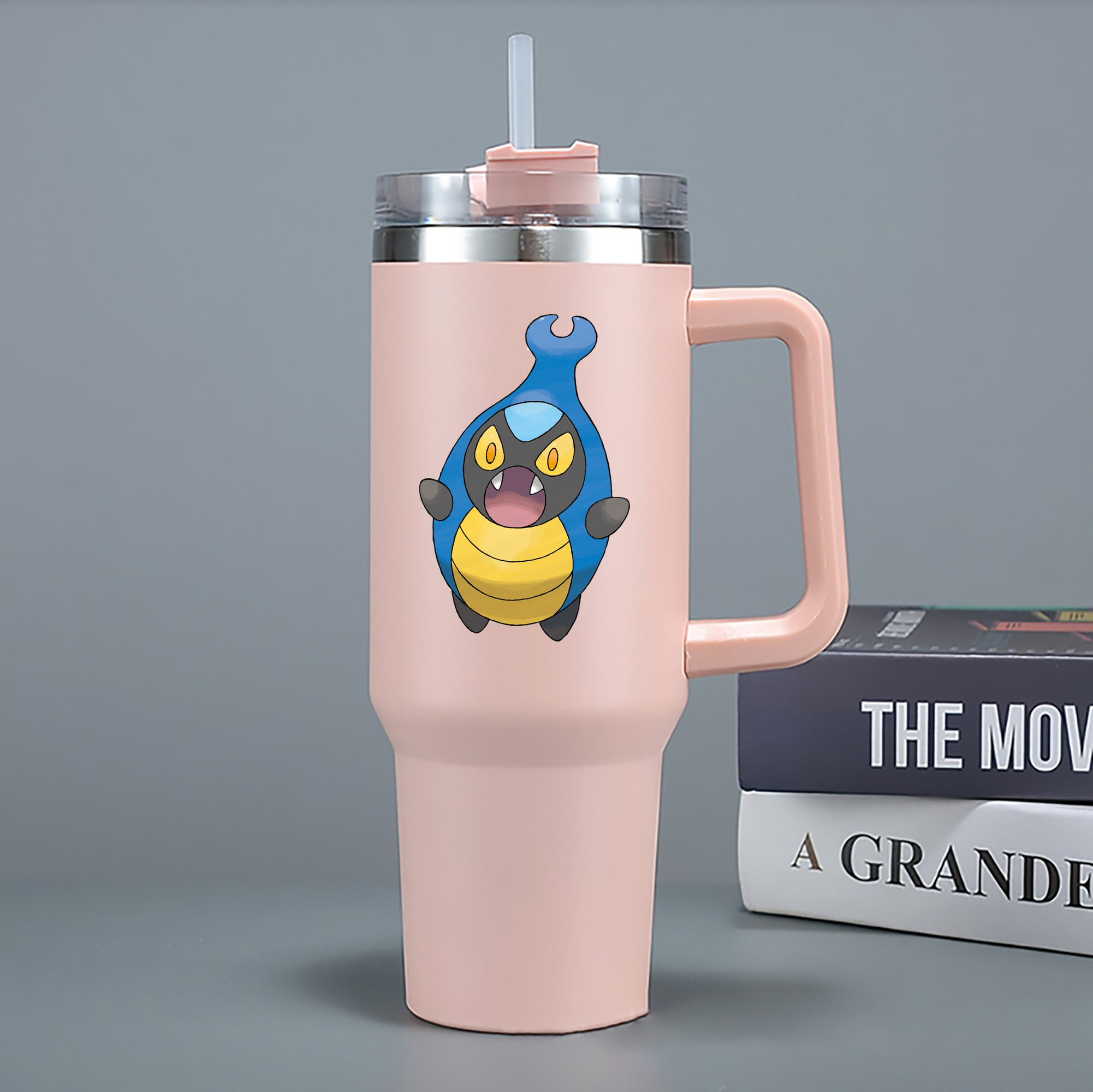 （画像用） ポケットモンスター Pokémon 1200mL車用タンブラー - クリスタルステッカー（プラスチックストロー付き）